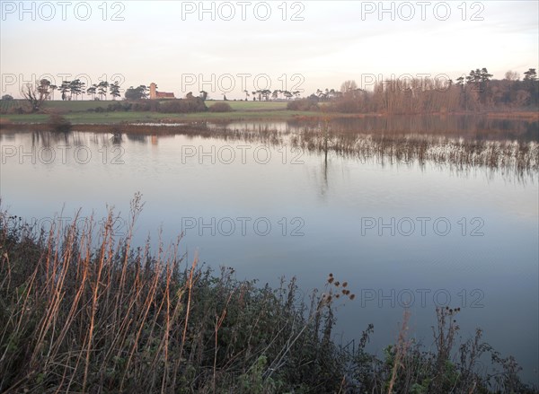Coastal flooding leading to inundation of land not covered by flood water for 50 years, Ramsholt,