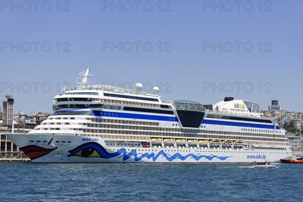 Cruise ship AIDAstella, year of construction 2013, 253, 3m long, 2700 passengers, at the quay of