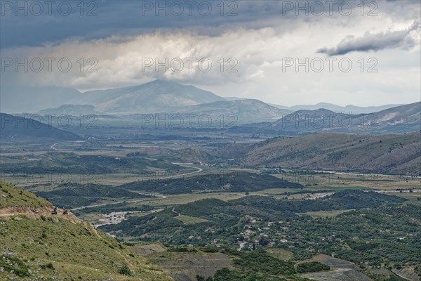 Extensive landscape around the Kalasa stream near Vergo in southern Albania. Qark Vlora, Albania,