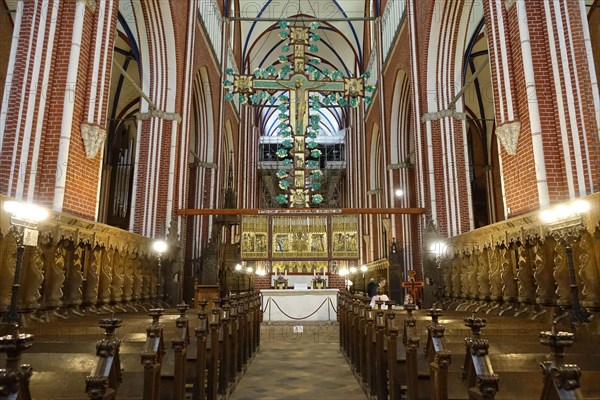 Altar of the Cross, Doberan Minster, former Cistercian monastery, Bad Doberan, Mecklenburg-Western