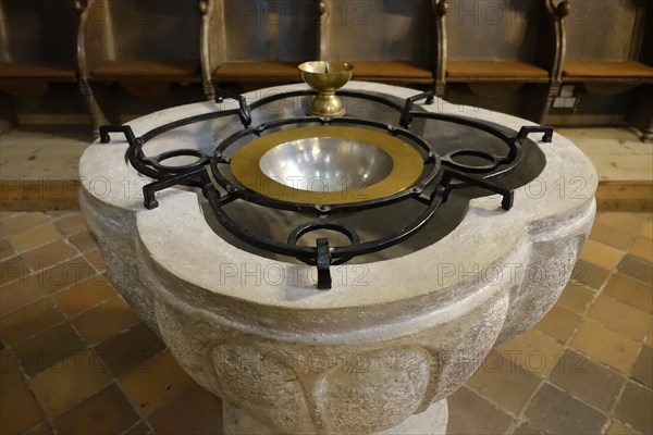 Baptismal font, Doberan Minster, former Cistercian monastery, Bad Doberan, Mecklenburg-Western