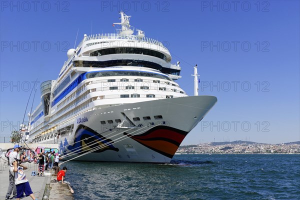 Cruise ship AIDAstella, year of construction 2013, 253, 3m long, 2700 passengers, at the quay of
