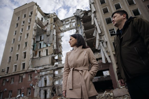 Annalena Baerbock (Alliance 90/The Greens), Federal Foreign Minister, visits the former seat of the
