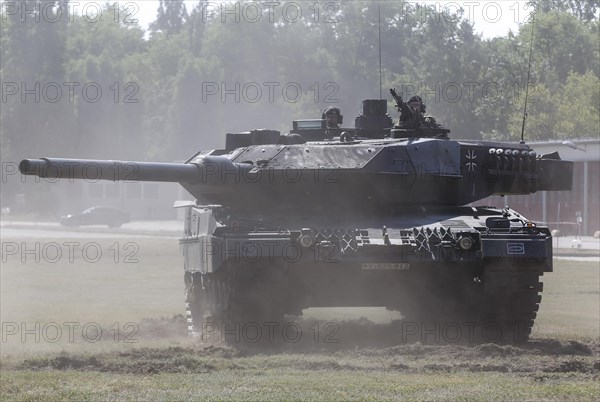 Leopard 2A6 main battle tank during a demonstration at the Julius Leber barracks, Berlin, 13 July