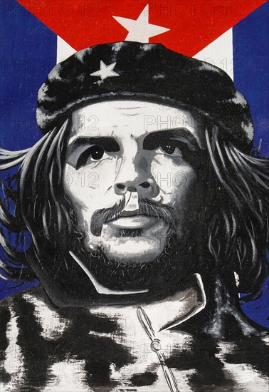 Che Guevara, painting, souvenir, Vinales, Valle de Vinales, Pinar del Rio province, Cuba, Greater