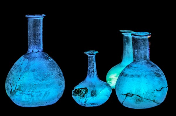 Blue Glass Vessels, National Archaeological Museum, Villa Cassis Faraone, UNESCO World Heritage
