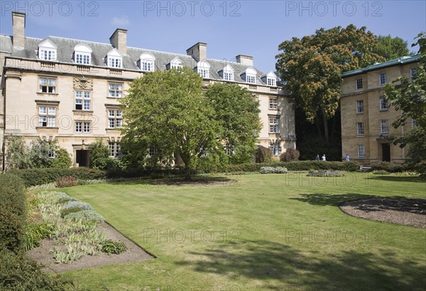 Historic Third Court building and lawn, Christ's College, University of Cambridge, England, United