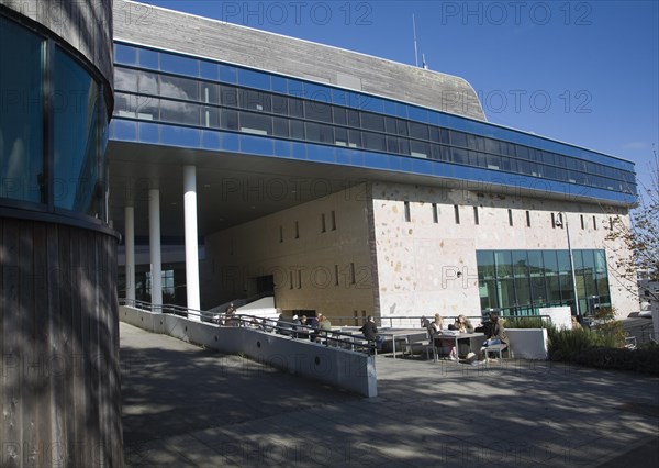Modern architecture buildings Tremough campus, University College Falmouth, Cornwall, England,