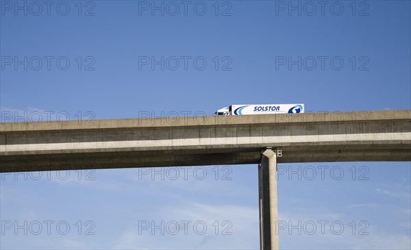 Orwell Bridge carrying the A14 trunk road over the River Orwell, Wherstead, near Ipswich, Suffolk,