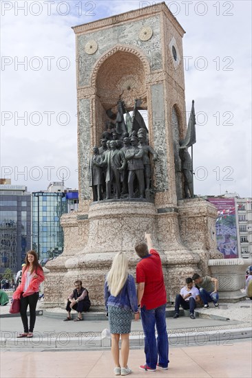 Mustafa Kemal Atatuerk with comrades-in-arms, Independence Monument by Pietro Canonica, Taksim