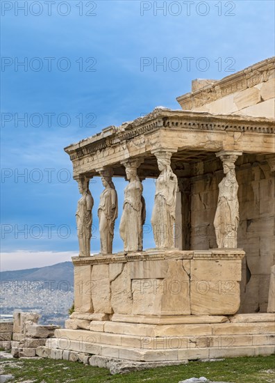 The Porch of the Maidens, Erechtheion or Erechtheum, Temple of Athena Polias, Acropolis of Athens,