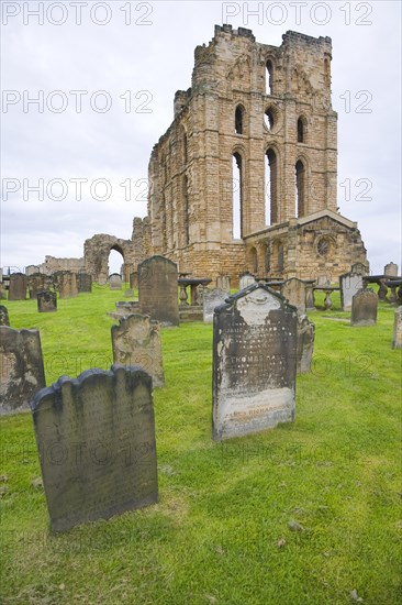 Eighteenth and nineteenth century gravestones at Tynemouth priory, Northumberland, England, United