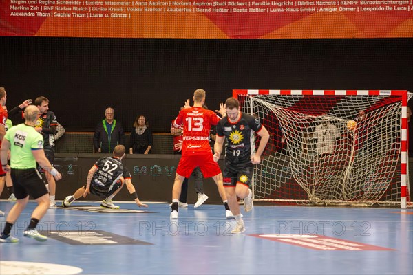 18.02.2024, 2nd HBL, German Handball League, matchday 21) : Game scene Eulen Ludwigshafen against
