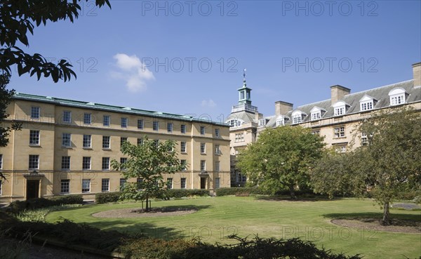 Historic Third Court building and lawn, Christ's College, University of Cambridge, England, United