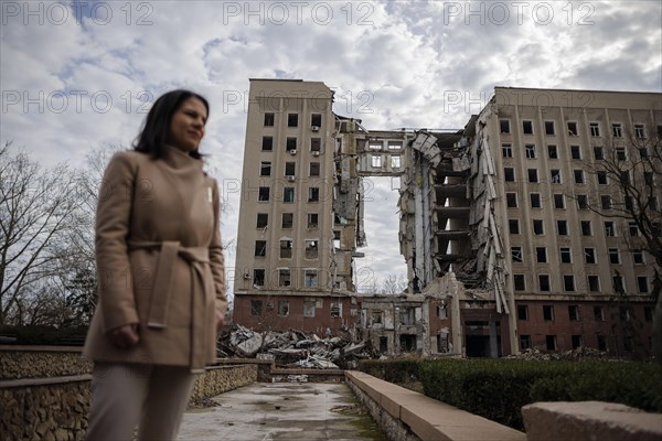 Annalena Baerbock (Alliance 90/The Greens), Federal Foreign Minister, visits the former seat of the