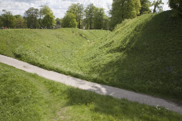 Thetford mound, a medieval motte and bailey castle, Thetford, Norfolk, England, United Kingdom,