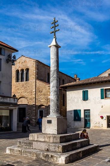Santa Maria delle Grazie with forecourt, island of Grado, north coast of the Adriatic Sea, Friuli,
