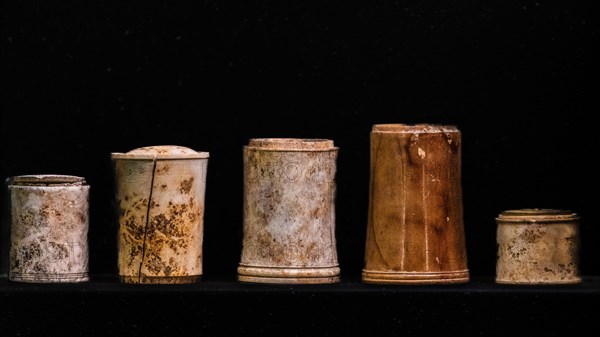 Toilet and make-up vessels, 1st-4th century, National Archaeological Museum, Villa Cassis Faraone,