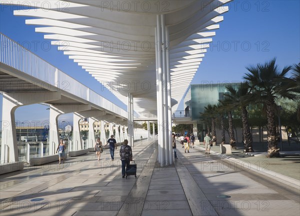Quay two El Palmeral de las Sorpresas port development of the modern new cruise terminal, Malaga,