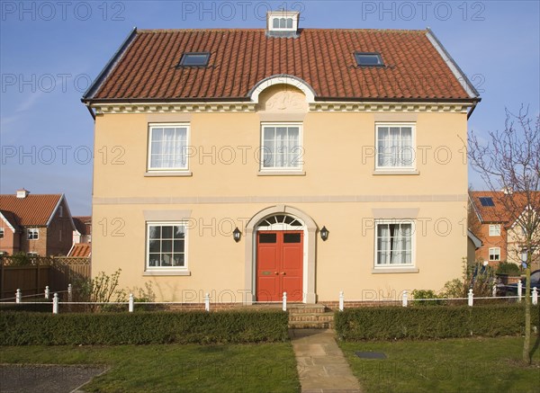 The Maharishi Garden Village is a 30-home settlement in Rendlesham, Suffolk, England built