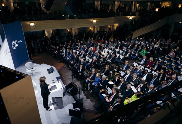 Kamala Harris, US Vice President, recorded during a speech at the Munich Security Conference (MSC)