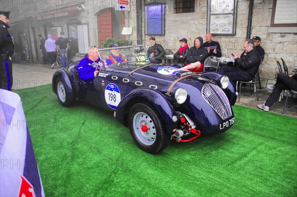 Mille Miglia 2016, time control, checkpoint, SAN MARINO, start no. 198 HEALEY 2400 SILVERSTONE