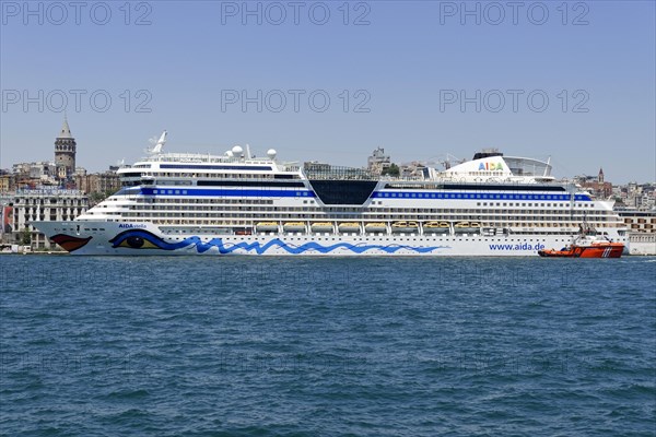 Cruise ship AIDAstella, year of construction 2013, 253, 3m long, 2700 passengers, at the quay of