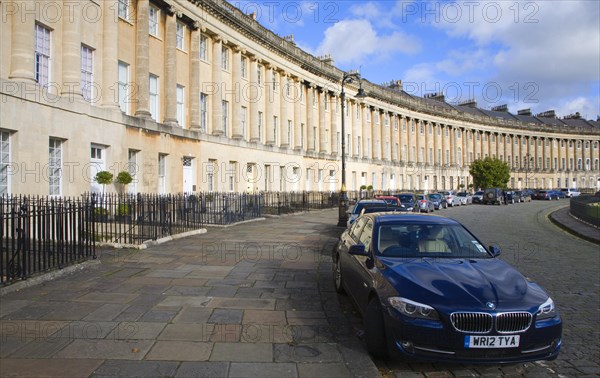 The Royal Crescent, architect John Wood the Younger built between 1767 and 1774, Bath, Somerset,