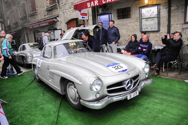 Mille Miglia 2016, time control, checkpoint, SAN MARINO, start no. 323 MERCEDES-BENZ 300SL COUPE