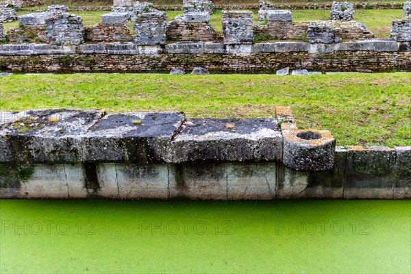 Pier ring, inland harbour, one of the best-preserved Roman port facilities, UNESCO World Heritage