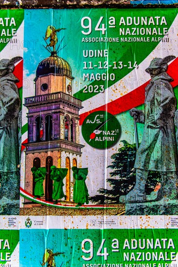 Annual meeting of the Alpini in Udine, mountain hunters, island of Grado, north coast of the