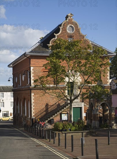 Sixteenth century Shire Hall building 1575 built by Thomas Seckford, Woodbridge, Suffolk, England,