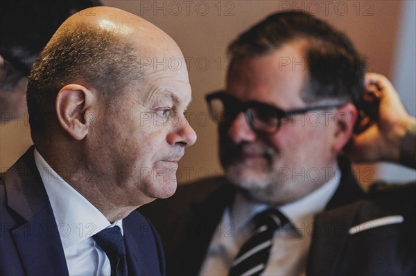(L-R) Olaf Scholz (SPD), Federal Chancellor, and Wolfgang Schmidt (SPD), Head of the Federal