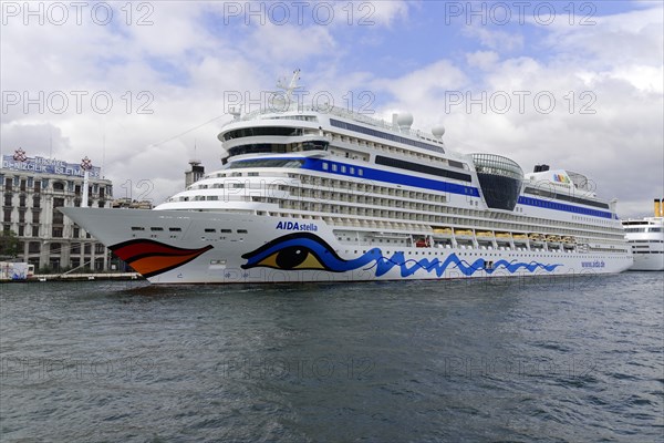 Cruise ship AIDAstella, year of construction 2013, 253, 3m long, 2700 passengers, at the quay of