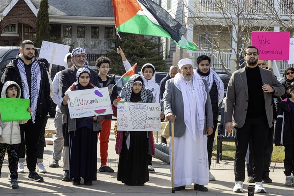Hamtramck, Michigan USA, 25 February 2024, Two days ahead of Michigan's Presidential primary