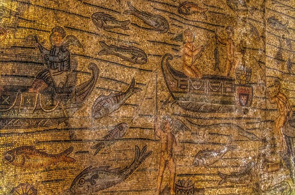 Basilica of Aquileia from the 11th century, largest floor mosaic of the Western Roman Empire,