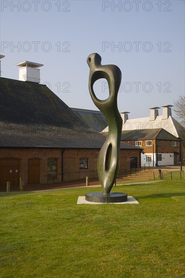 Sculpture 'Large Interior Form' by Henry Moore, Snape Maltings, Suffolk, England, United Kingdom,