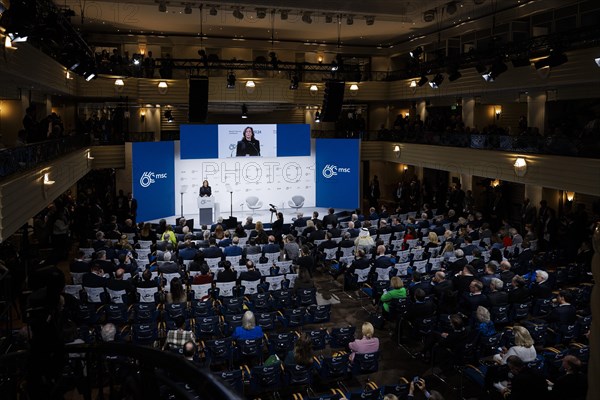 Kamala Harris, US Vice President, recorded during a speech at the Munich Security Conference (MSC)