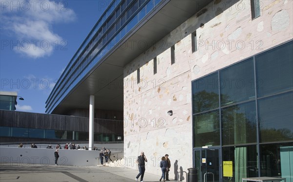 Modern architecture buildings Tremough campus, University College Falmouth, Cornwall, England,