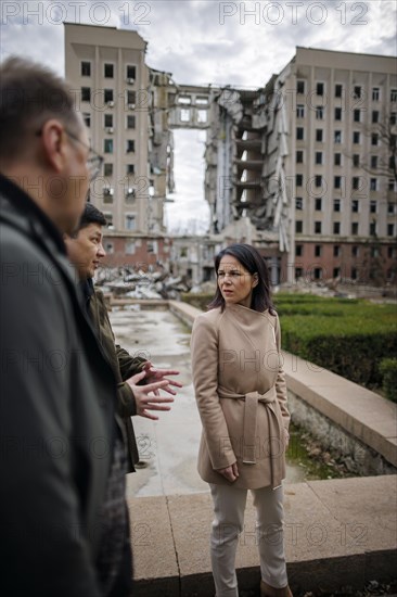 Annalena Baerbock (Alliance 90/The Greens), Federal Foreign Minister, visits the former seat of the