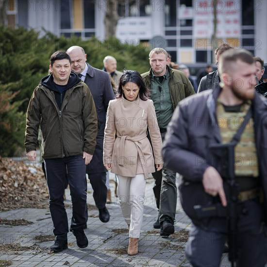 Annalena Baerbock (Alliance 90/The Greens), Federal Foreign Minister, visits the former seat of the