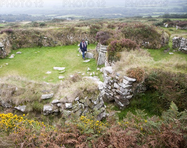Chysauster Ancient Village is a late Iron Age and Romano-British village of courtyard houses in