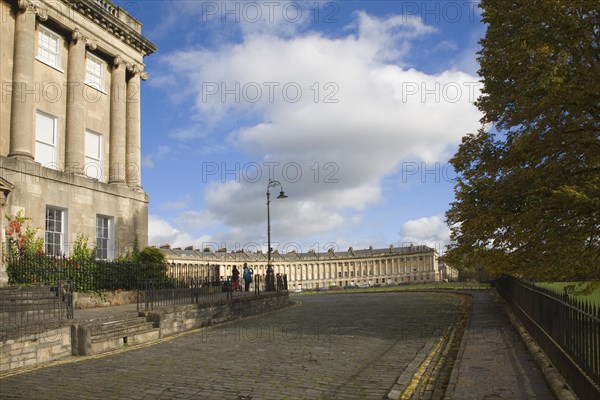 The Royal Crescent, architect John Wood the Younger built between 1767 and 1774, Bath, Somerset,