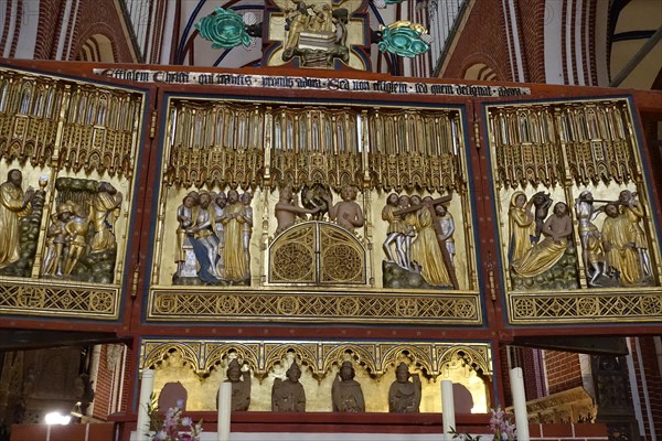 Altar of the Cross, Doberan Minster, former Cistercian monastery, Bad Doberan, Mecklenburg-Western