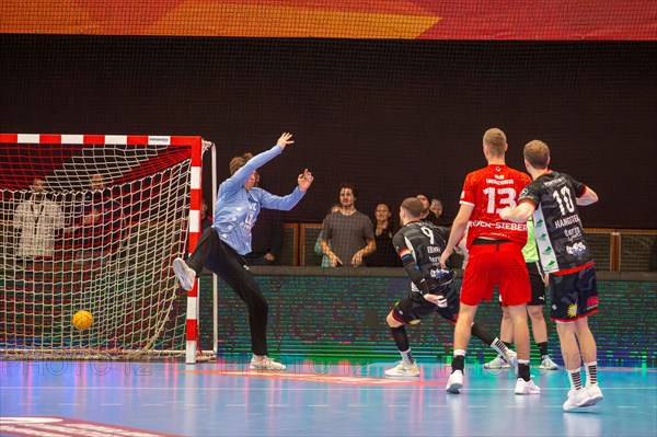 18.02.2024, 2nd HBL, German Handball League, matchday 21) : Game scene Eulen Ludwigshafen against