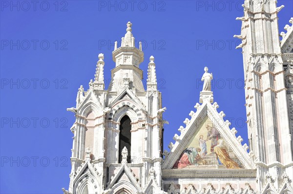 Detail, Siena Cathedral, Cattedrale di Santa Maria Assunta, UNESCO World Heritage Site, Siena,
