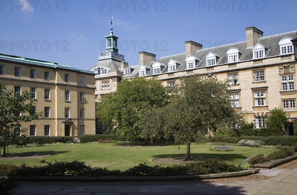 Historic Third Court building and lawn, Christ's College, University of Cambridge, England, United