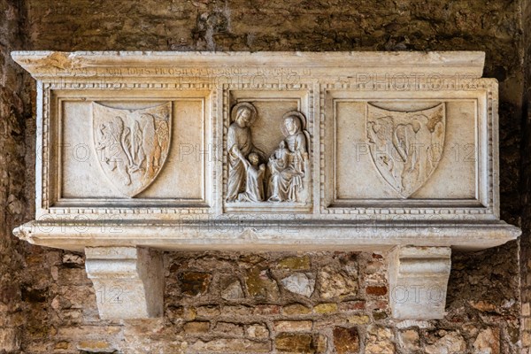 Sarcophagus, Basilica of Aquileia from the 11th century, largest floor mosaic of the Western Roman