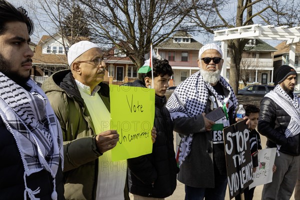 Hamtramck, Michigan USA, 25 February 2024, Two days ahead of Michigan's Presidential primary