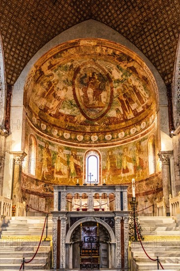 Fesco of the apse, Basilica of Aquileia from the 11th century, largest floor mosaic of the Western